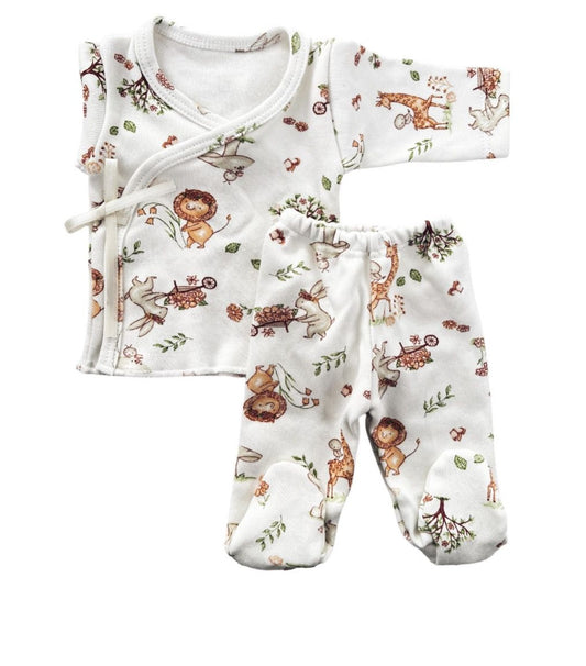 Ajuar 2 piezas PREMATURO Cinta Estampado