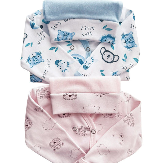Ajuar de 3 piezas: Bata estampada
