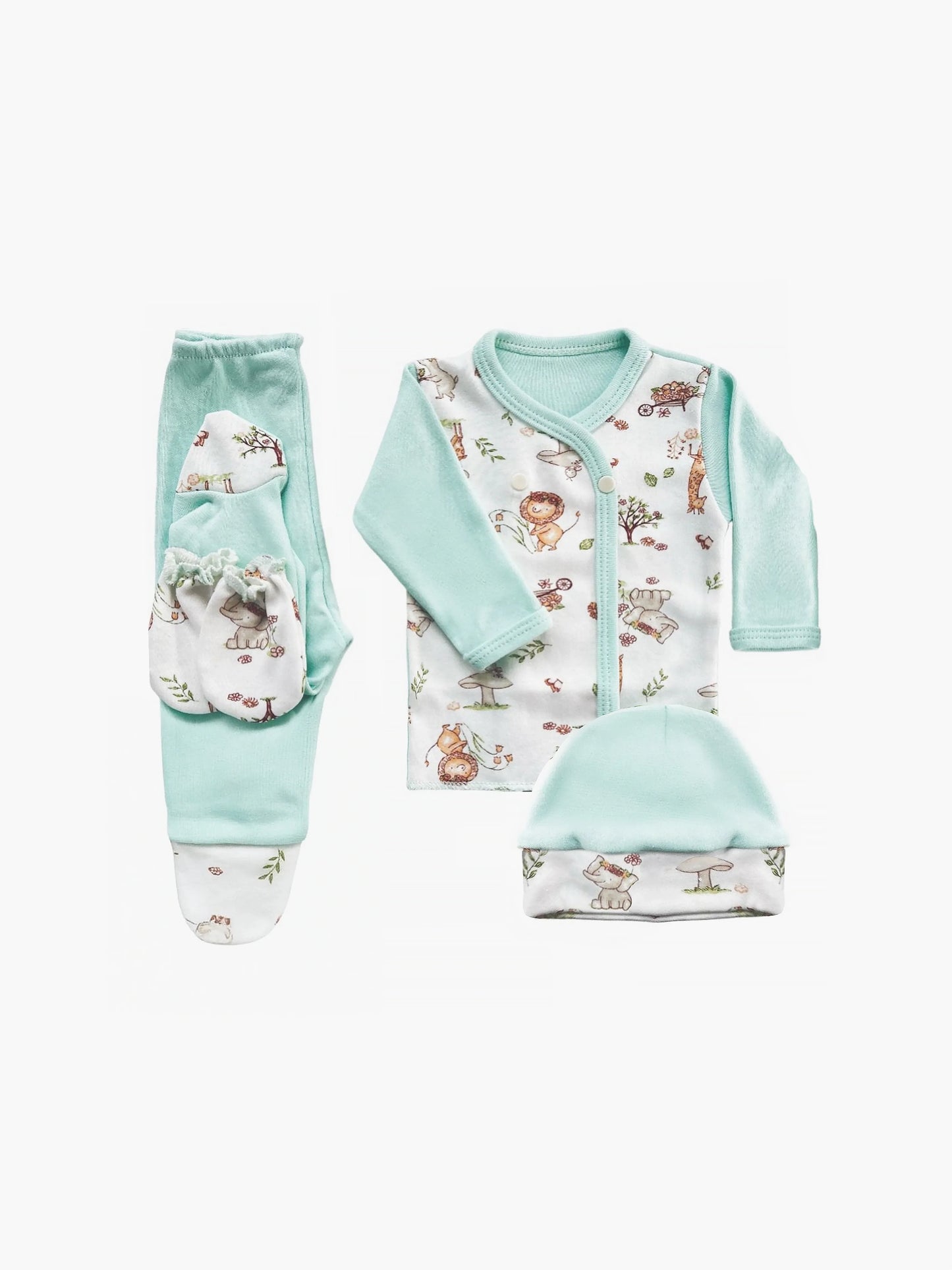 Ajuar de 4 piezas Batita Eco Estampada