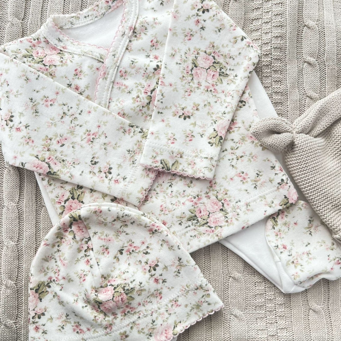 Premium - Floral 3-Piece Layette Set