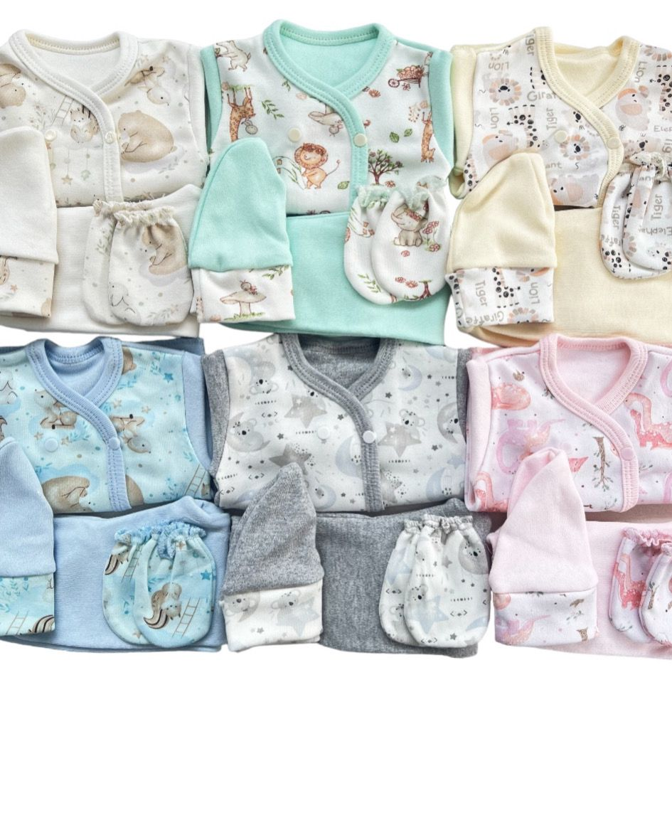 Ajuar de 4 piezas Batita Eco Estampada