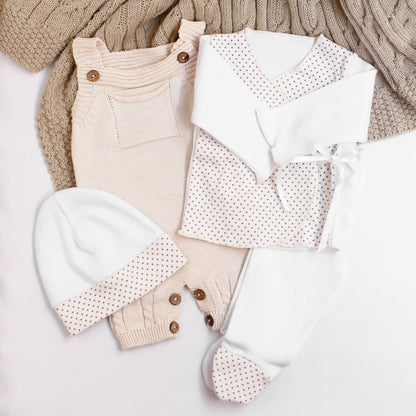 Conjunto de 4 piezas con cinta estampada
