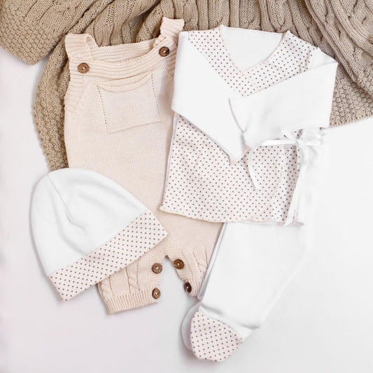 Conjunto de 4 piezas con cinta estampada